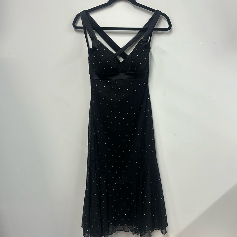 Mariposa vintage black diamanté 90’s dress M